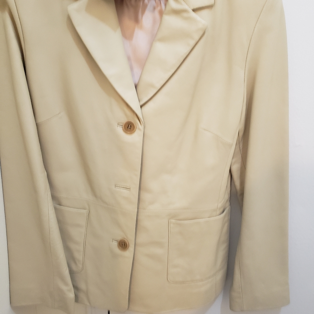 Lambskin leather designer jacket